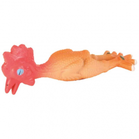 Латексова кучешка играчка Trixie Chicken пиле със звук 15 см